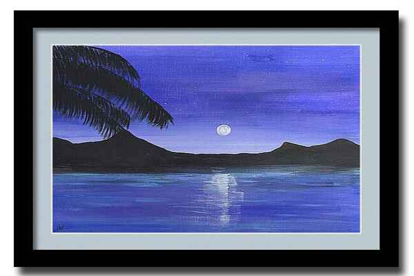 ​Tropical Moonrise framed print