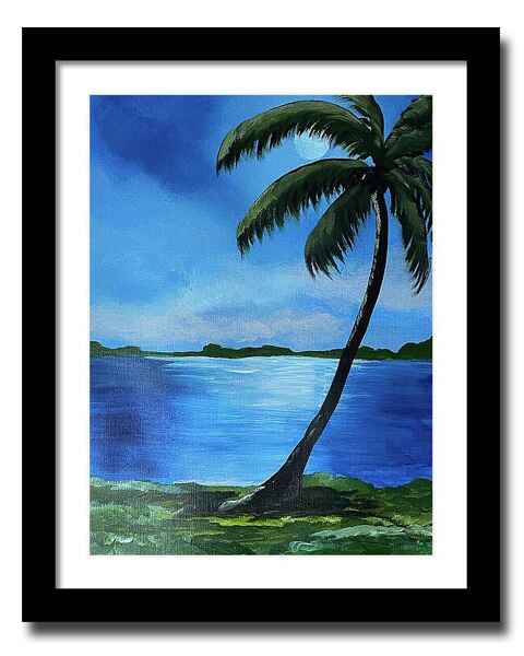 Lone Palm Tree framed print