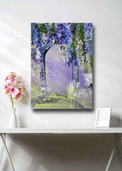 Hanging Wisteria Garden room view