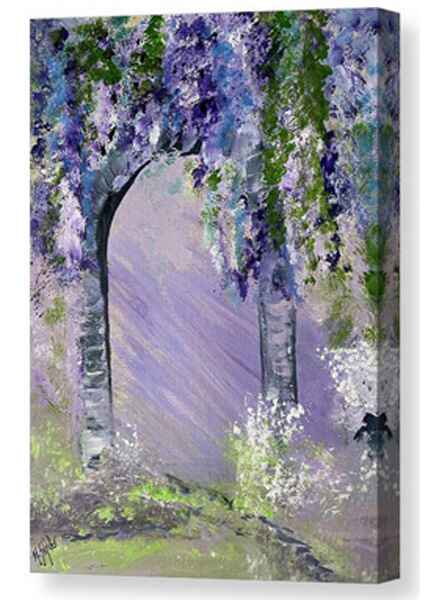 Hanging Wisteria Garden canvas print