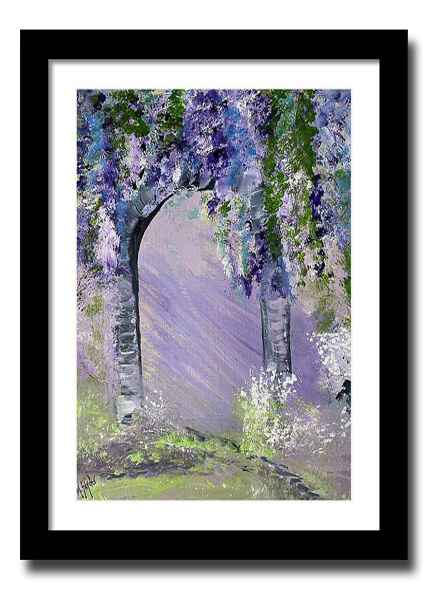 Hanging Wisteria Garden Framed print