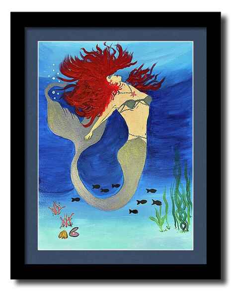 Fiery Siren framed print