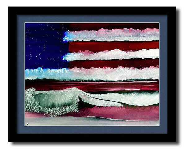 American Flag framed print
