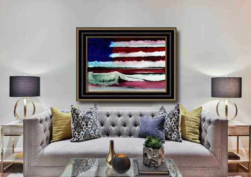 Seascape American Flag