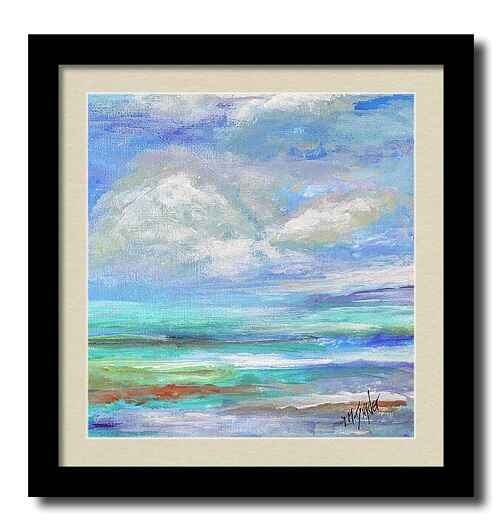 beautiful day seascape framed print