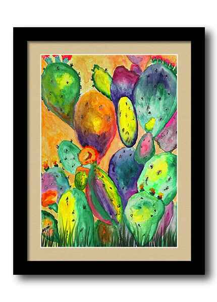 ​Prickly Pear Cactus frame print