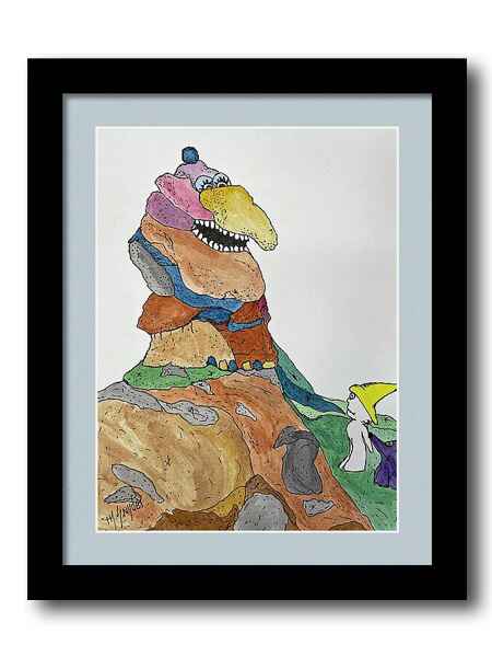 ​The Rock Man framed print