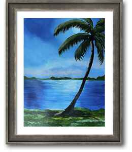 ​​FLORIDA PALM FRAMED PRINT WITH MAT​