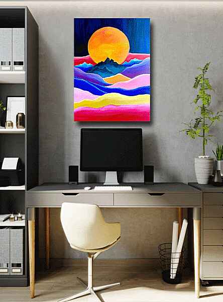 ​Dreamscape Abstract Painting room view