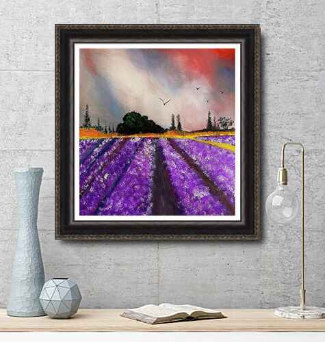 Lavender field room view