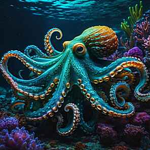 coral reef octopus