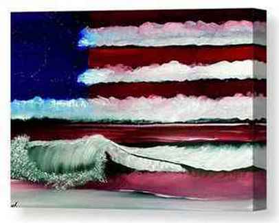​​American Flag Seascape 