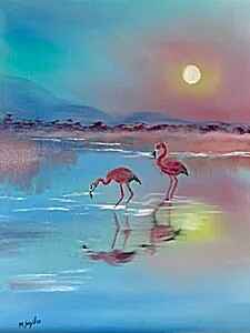 Flamingo Reflections