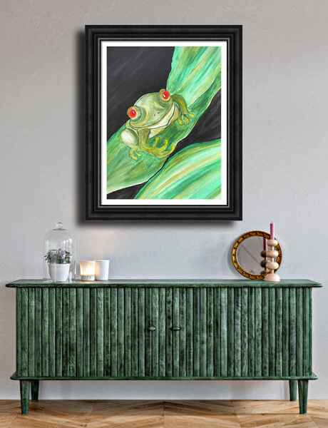 Cherry Eyed Tree Frog wall view