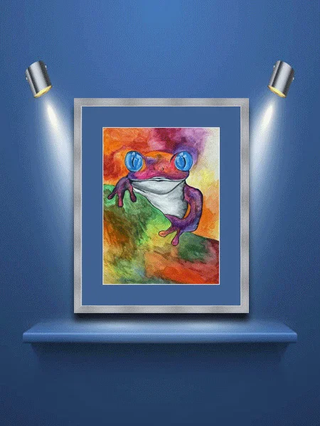 Melancholy Tree Frog wall view