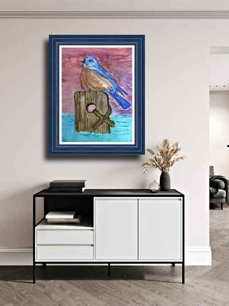 pearched bluebird roomvies
