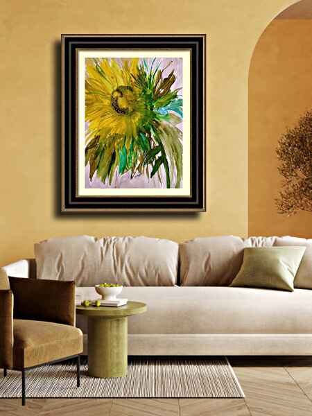 Full Bloom Sunflower room view